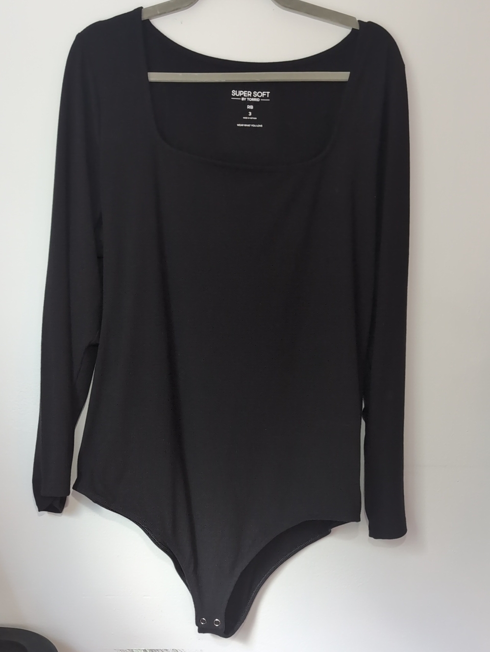 torrid Black Super Soft Long Sleeve Bodysuit